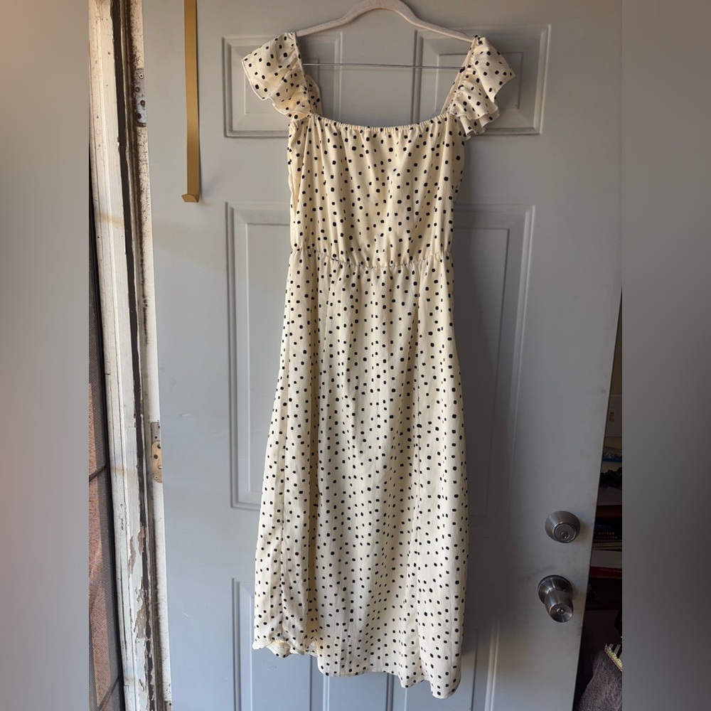 Amuse Society cream/black sleeveless dress size M